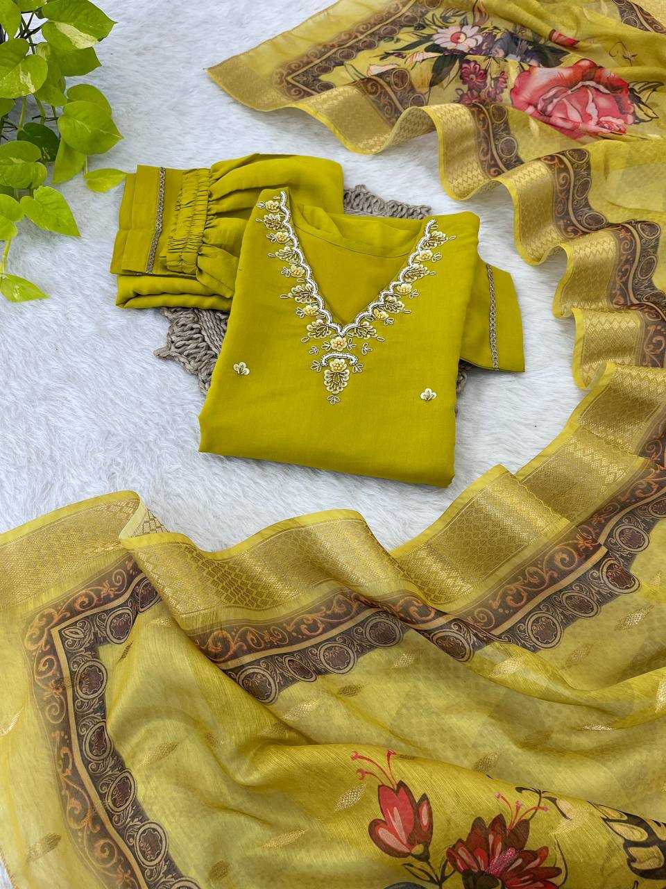 YNF PREMIUM ROMAN SILK KESH240 386 SUITS & DRESSES WHOLESALE LADIES SILK LONG KURTI MEHENDI SUITS MANUFACTURE