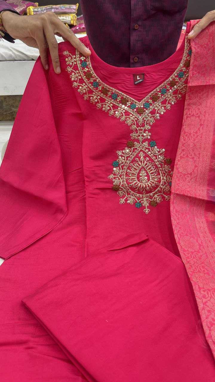 YNF SILK KESH209 BHC15 SUITS & DRESSES WHOLESALE EMBROIDERY LADIES SILK PINK SALWAR MANUFACTURER