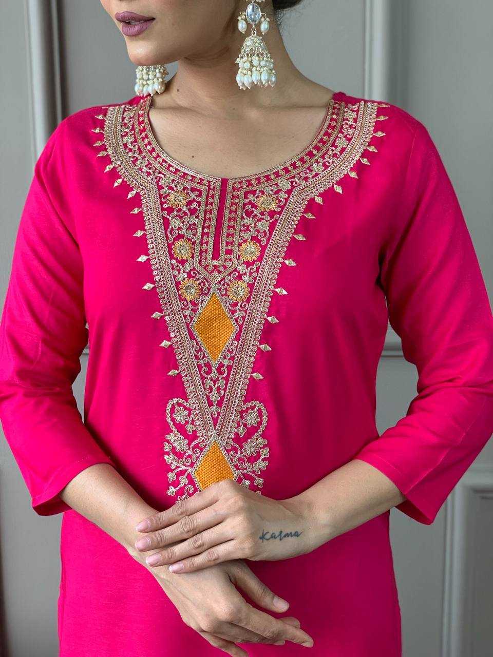 YNF SILK RIN200 546 SUITS & DRESSES WHOLESALE SILK LONG KURTI PINK SALWAR SUITS MANUFACTURE- Kapda Export