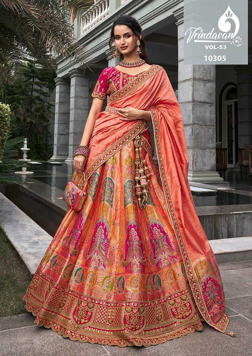 YNF SOFT SILK VRINDAVAR KESH235 VOL 53 CLOTHING BRANDS WHOLESALE LEHENGA MANUFACTURER- Kapda Export