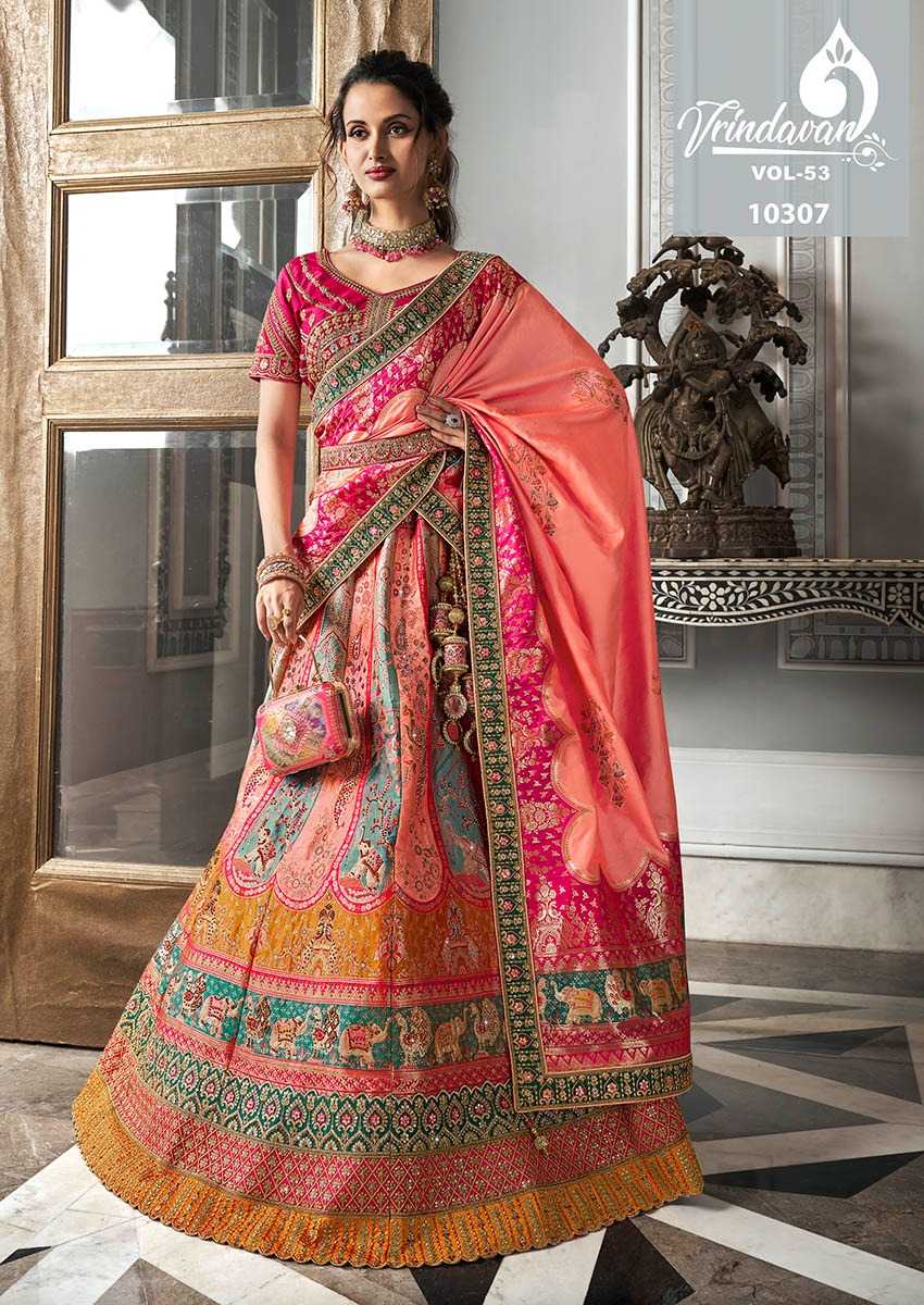 YNF SOFT SILK VRINDAVAR KESH235 VOL 53 CLOTHING BRANDS WHOLESALE LEHENGA MANUFACTURER- Kapda Export