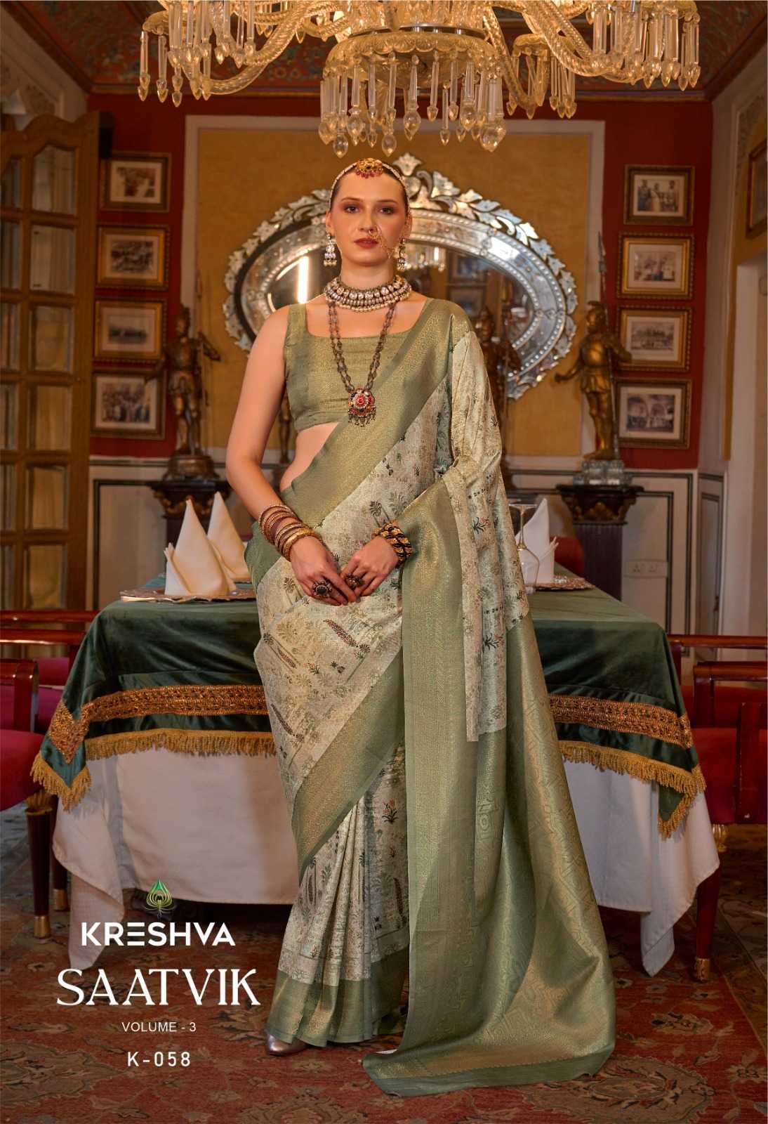 YNF TUSSAR SILK SINDHURI KESH235 SAATVIK-3 CLOTHING BRANDS WHOLESALE SAREES MANUFACTURER- Kapda Export