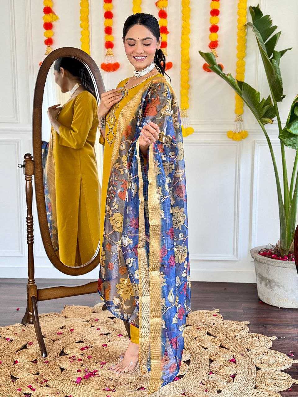 YNF VISCOSE CHANDERI KESH214 273 SUITS & DRESSES WHOLESALE CHANDERI LONG KURTI YELLOW SALWAR SUITS MANUFACTURER