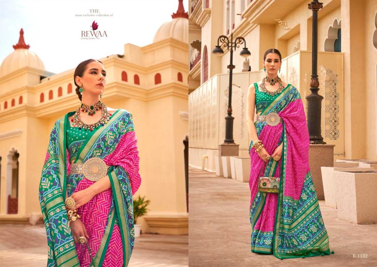 YNF VISCOSE SILK KESH113 Patola Hit Series CLOTHING BRANDS WHOLESALE REWAA SAREES MANUFACTURER