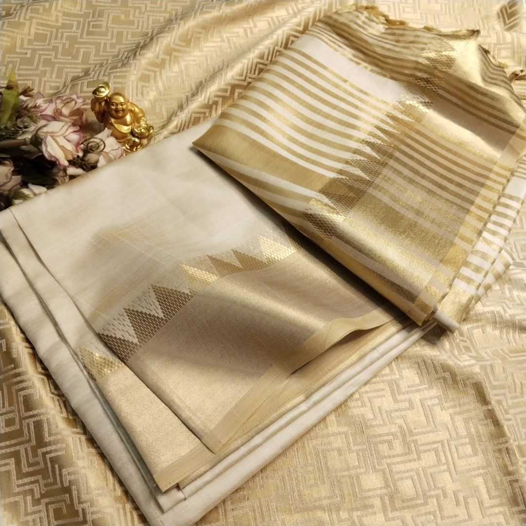 YNF ASSAM SILK KESH171 RIS06 SILK SAEES WHOLESALE PARTY WEAR SILK GOLDEN SILK ZARI BOIRDER SILK SAREES MANUFACTURER- Kapda Export