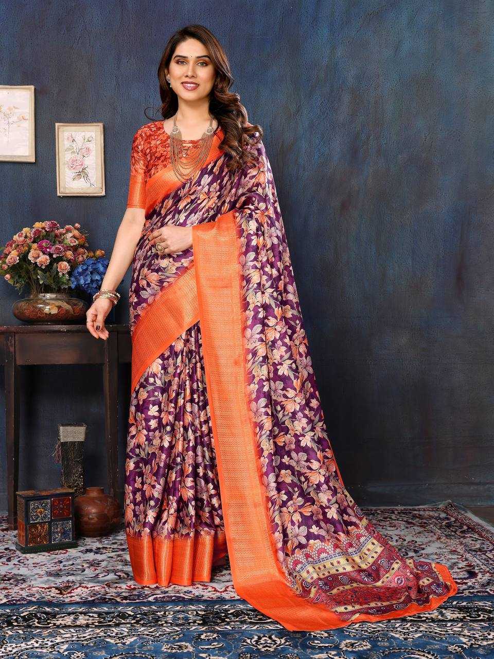 YNF BANARASI SOFT SILK KESH245 RNF12 SAREES WHOLESALE BANARASI SILK PRINTED SILK COTTON SILK SAREES MANUFACTURER- Kapda Export