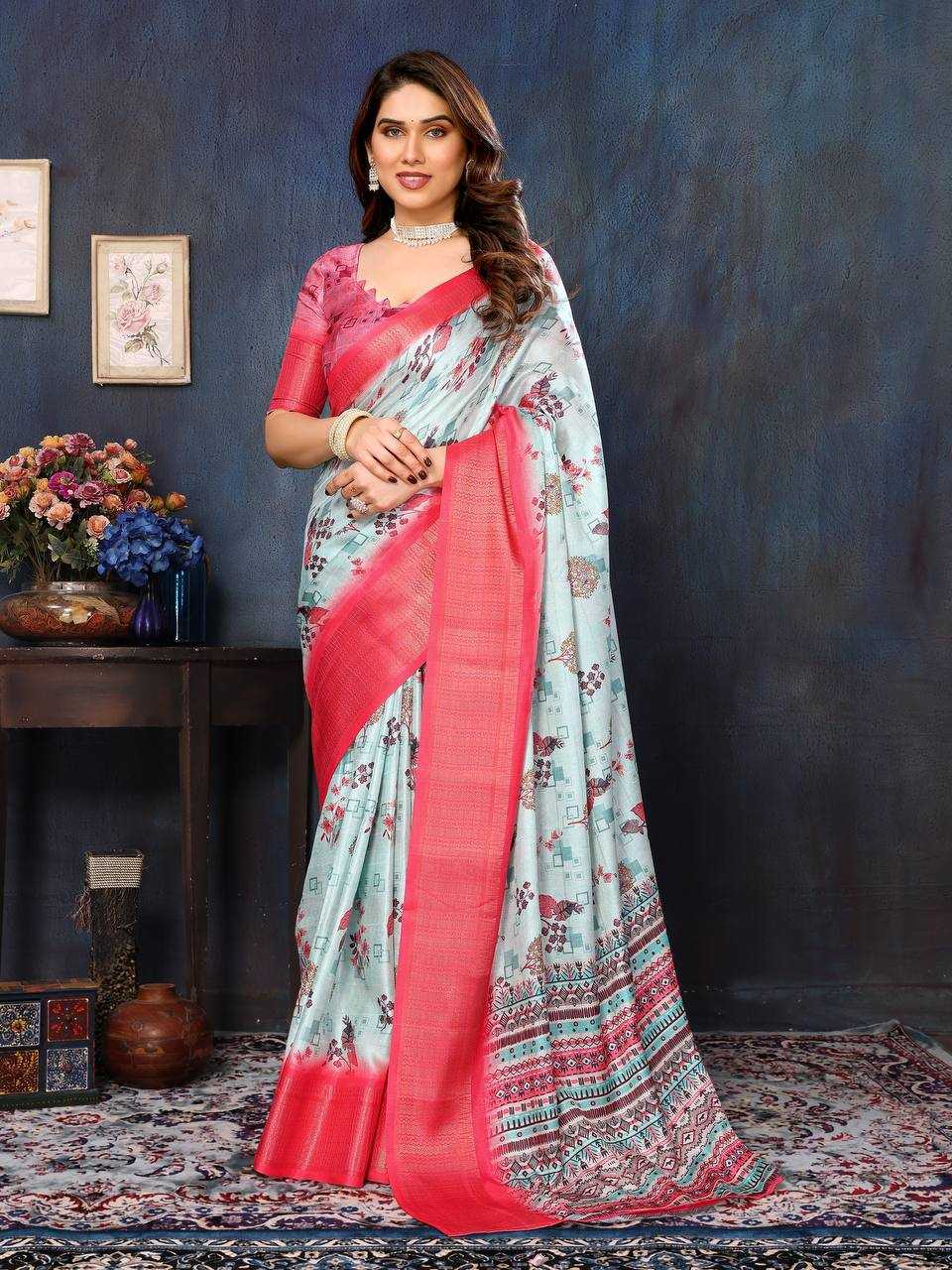 YNF BANARASI SOFT SILK KESH245 RNF12 SAREES WHOLESALE BANARASI SILK PRINTED SILK COTTON SILK SAREES MANUFACTURER- Kapda Export