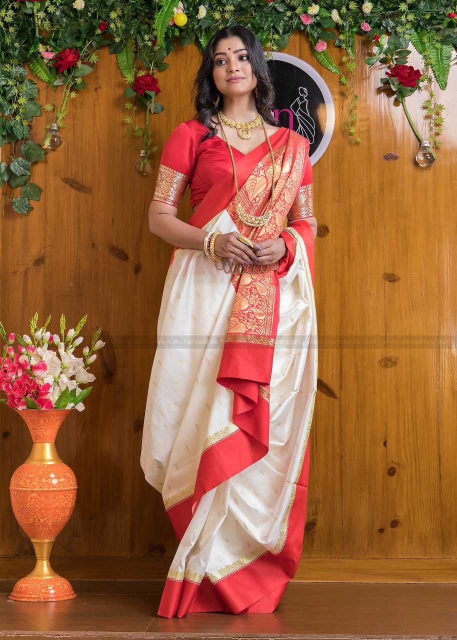 YNF BANARASI SOFT SILK RIN132 156 SILK SAEES WHOLESALE BANARASI SILK WHITE SILK TRADITIONAL SAREES MANUFACTURER- Kapda Export