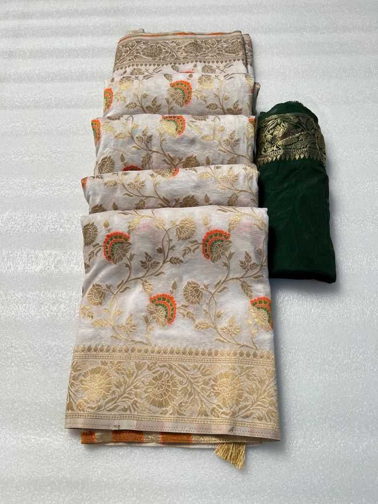 YNF BANARASI SOFT SILK RIN138 RLC01 SAREES WHOLESALE BANARASI SILK PURE ZARI SILK BRORDER SILK SAREES MANUFACTURER- Kapda Export