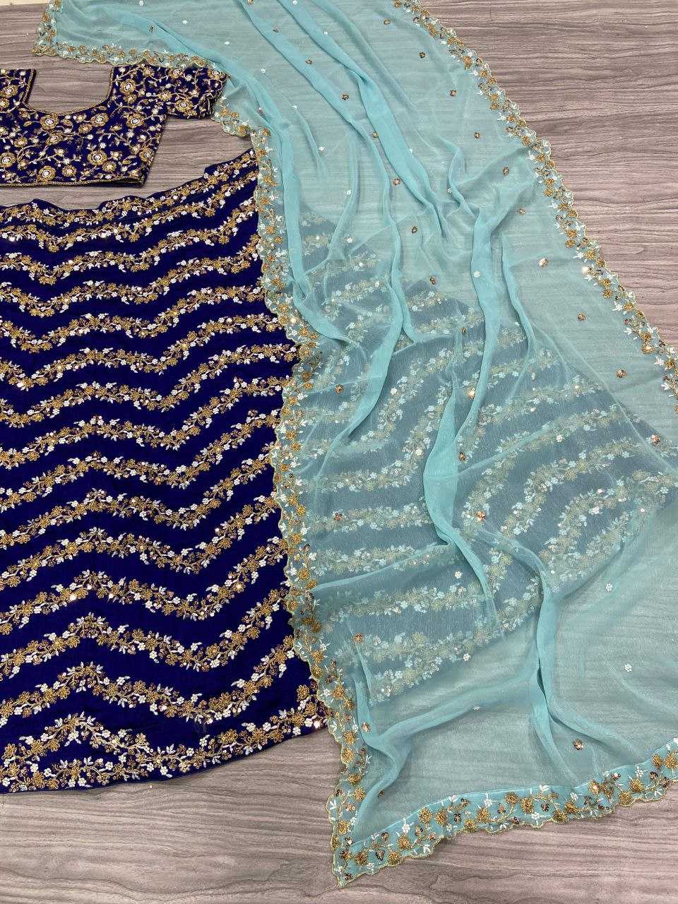 YNF BUTTERFIY NETRIN121 1003 LEHENGAS WHOLESALE WEDDING EMBROIDERED SEQUINS DESIGNER LEHENGAS MANUFACTURER- Kapda Export