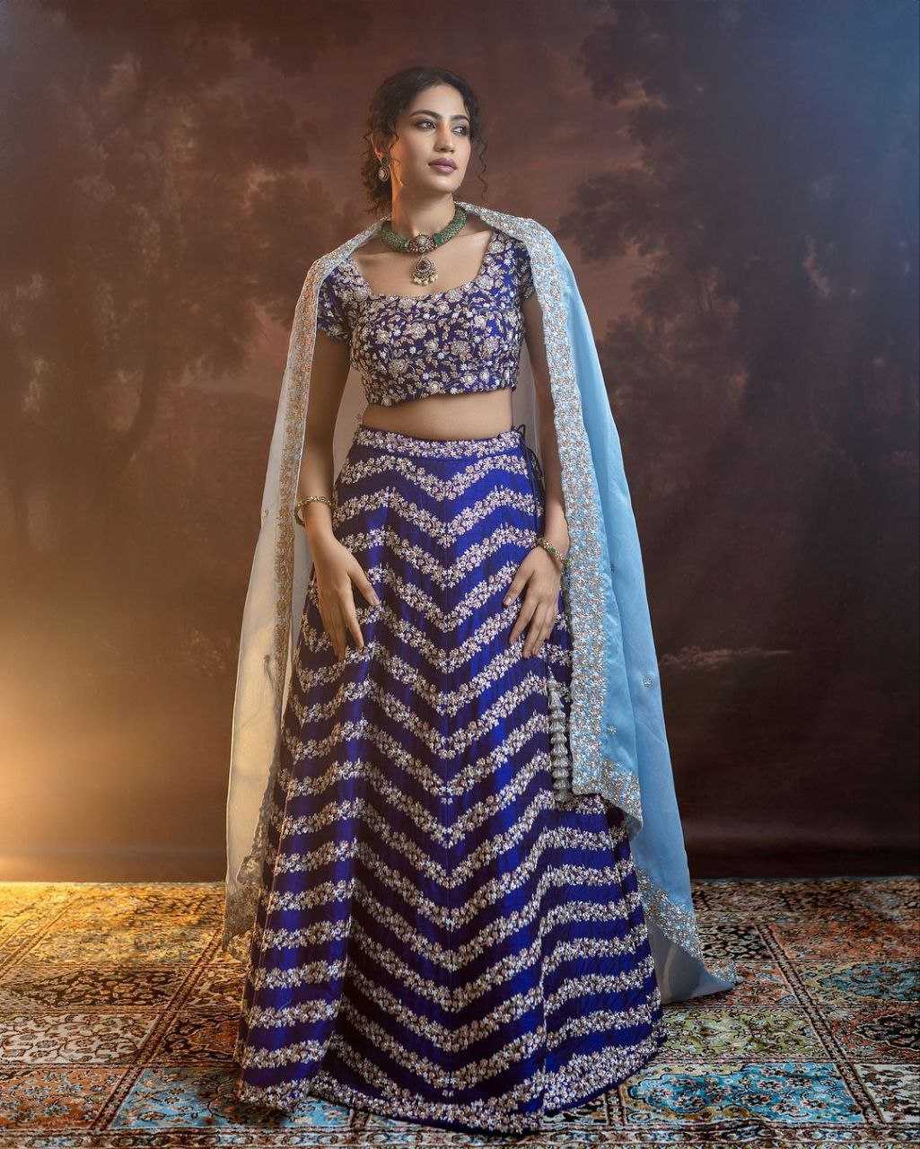 YNF BUTTERFIY NETRIN121 1003 LEHENGAS WHOLESALE WEDDING EMBROIDERED SEQUINS DESIGNER LEHENGAS MANUFACTURER- Kapda Export