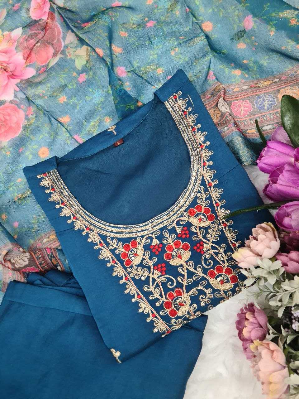 YNF CHANDERI COTTON KESH174 KASHMIRA SUITS & DRESSES WHOLESALE LONG KURTI EMBROIDERY CHANDERI LADIES SALWAR SUITS MANUFACTURE- Kapda Export