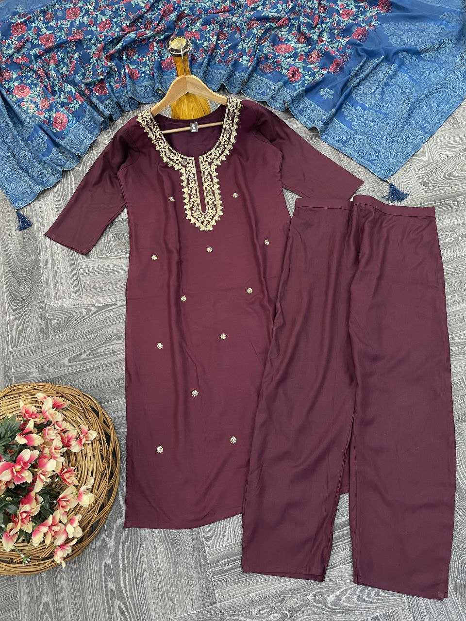 YNF CHANDERI COTTON RIN174 RUSHITA SUITS & DRESSES WHOLESALE CHANDERI  EMBROIDERY LADIES SUITS MANUFACTURE- Kapda Export