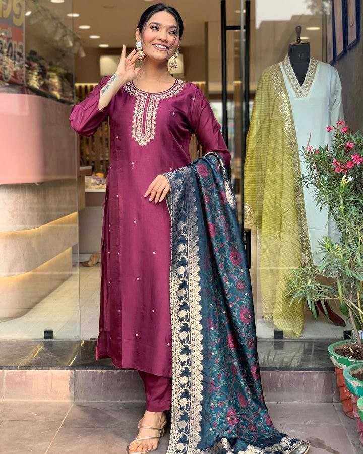 YNF CHANDERI COTTON RIN174 RUSHITA SUITS & DRESSES WHOLESALE CHANDERI  EMBROIDERY LADIES SUITS MANUFACTURE- Kapda Export