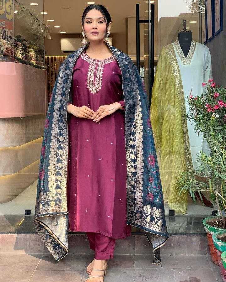 YNF CHANDERI COTTON RIN174 RUSHITA SUITS & DRESSES WHOLESALE CHANDERI  EMBROIDERY LADIES SUITS MANUFACTURE- Kapda Export