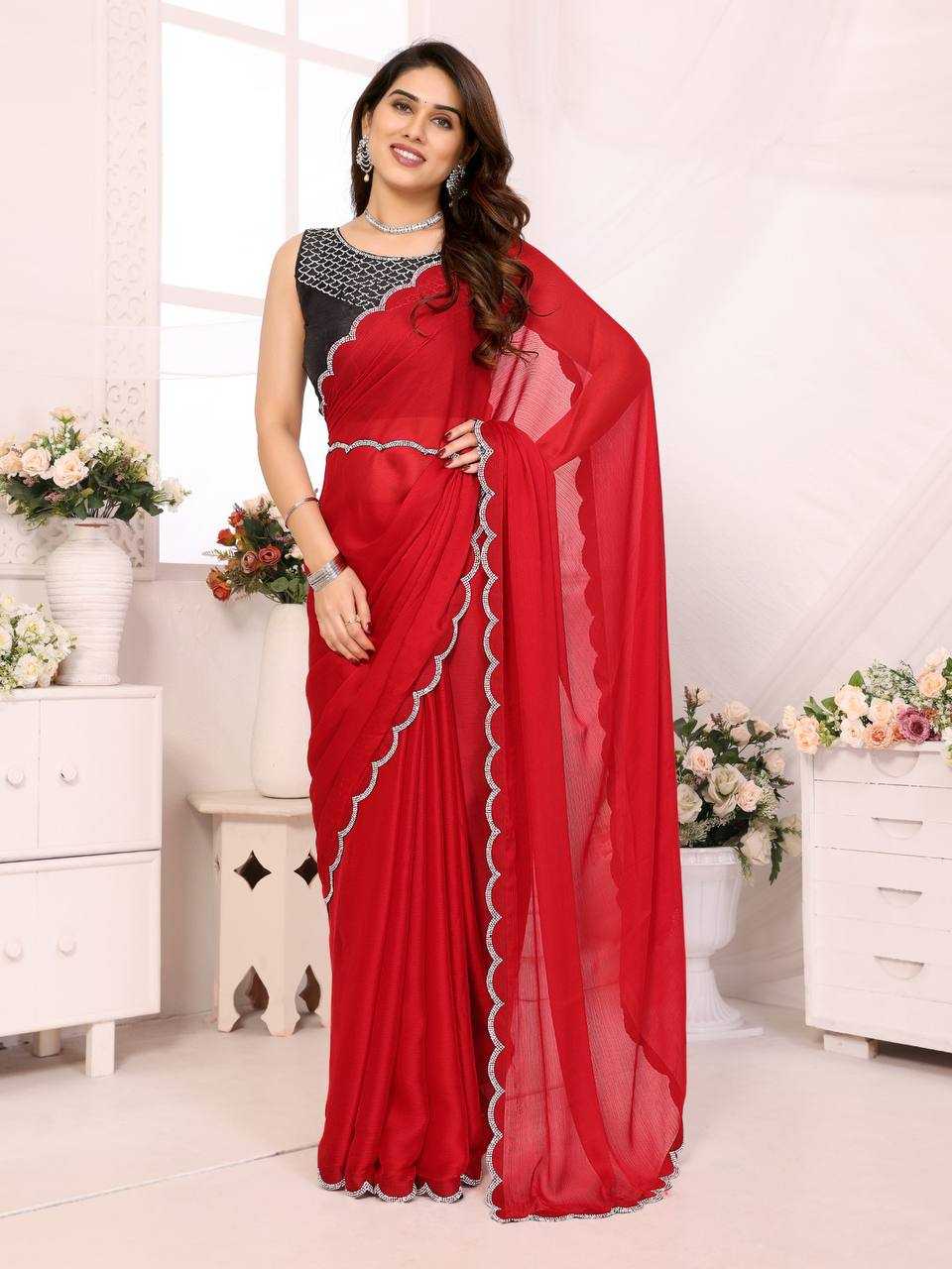 YNF CHIFFON KESH245 RNF14 SAREES WHOLESALE CHIFFON PARTY WEAR SEQUNIS STONE WORK SAREES MANUFACTURER- Kapda Export