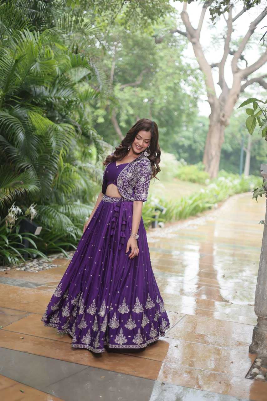 YNF CHINON KESH132 7128 LEHENGAS WHOLESALEJACKET STYLE WEDDING EMBROIDERED SQUNIS LEHENGAS MANUFACTURER- Kapda Export