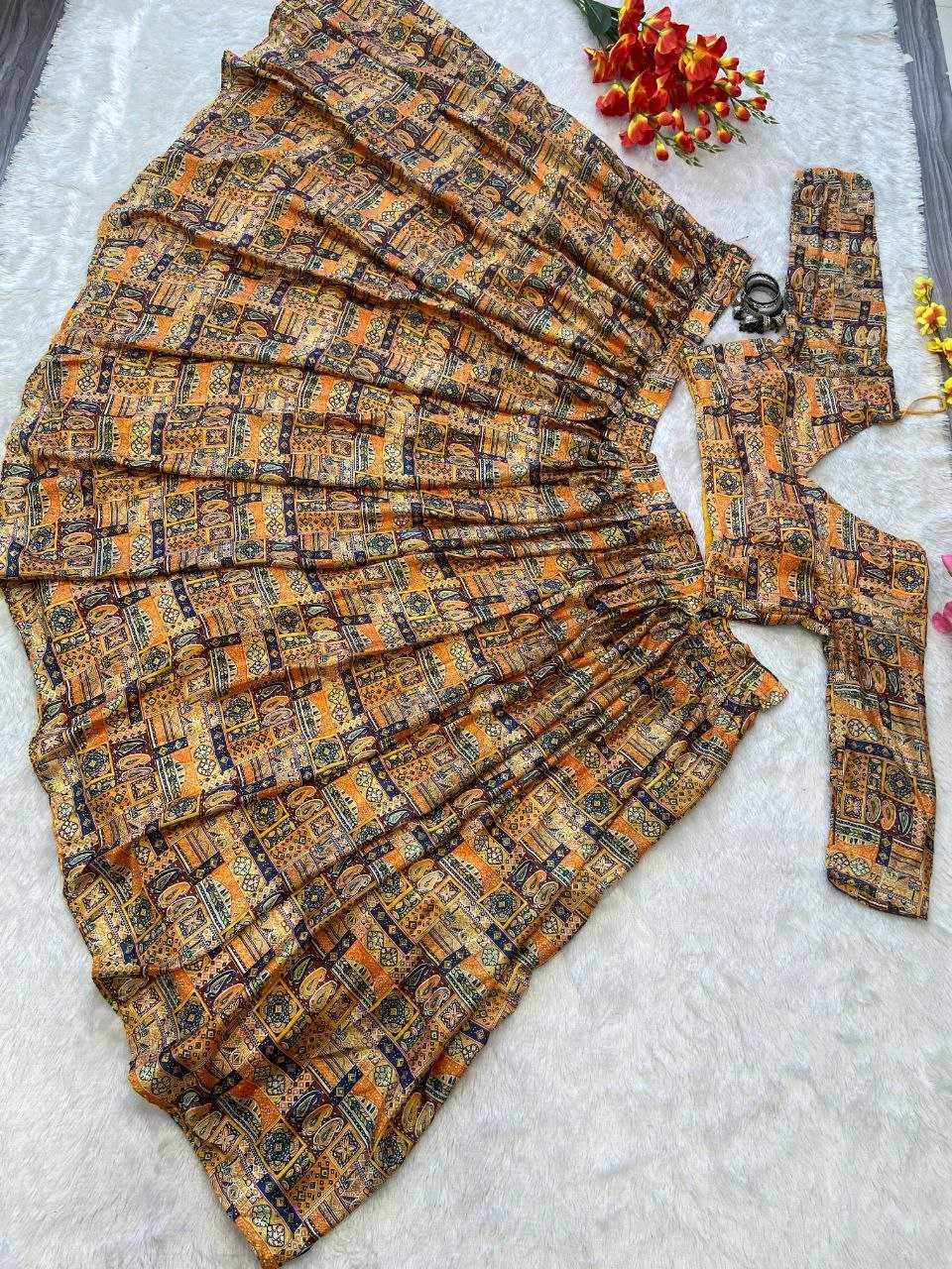 YNF CHINON SILK RIN121 1006 LEHENGAS WHOLESALE WEDDING PRINTED LEHENGA WITH BLOUSE SILK LEHENGAS MANUFACTURER- Kapda Export