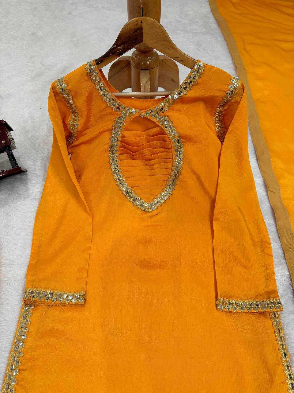 YNF CHINON SILK RIN169 5774 SUITS & DRESSES WHOLESALE WEDDING SILK YELLOW SALWAR HALDI OUTFITS SUITS MANUFACTURE- Kapda Export