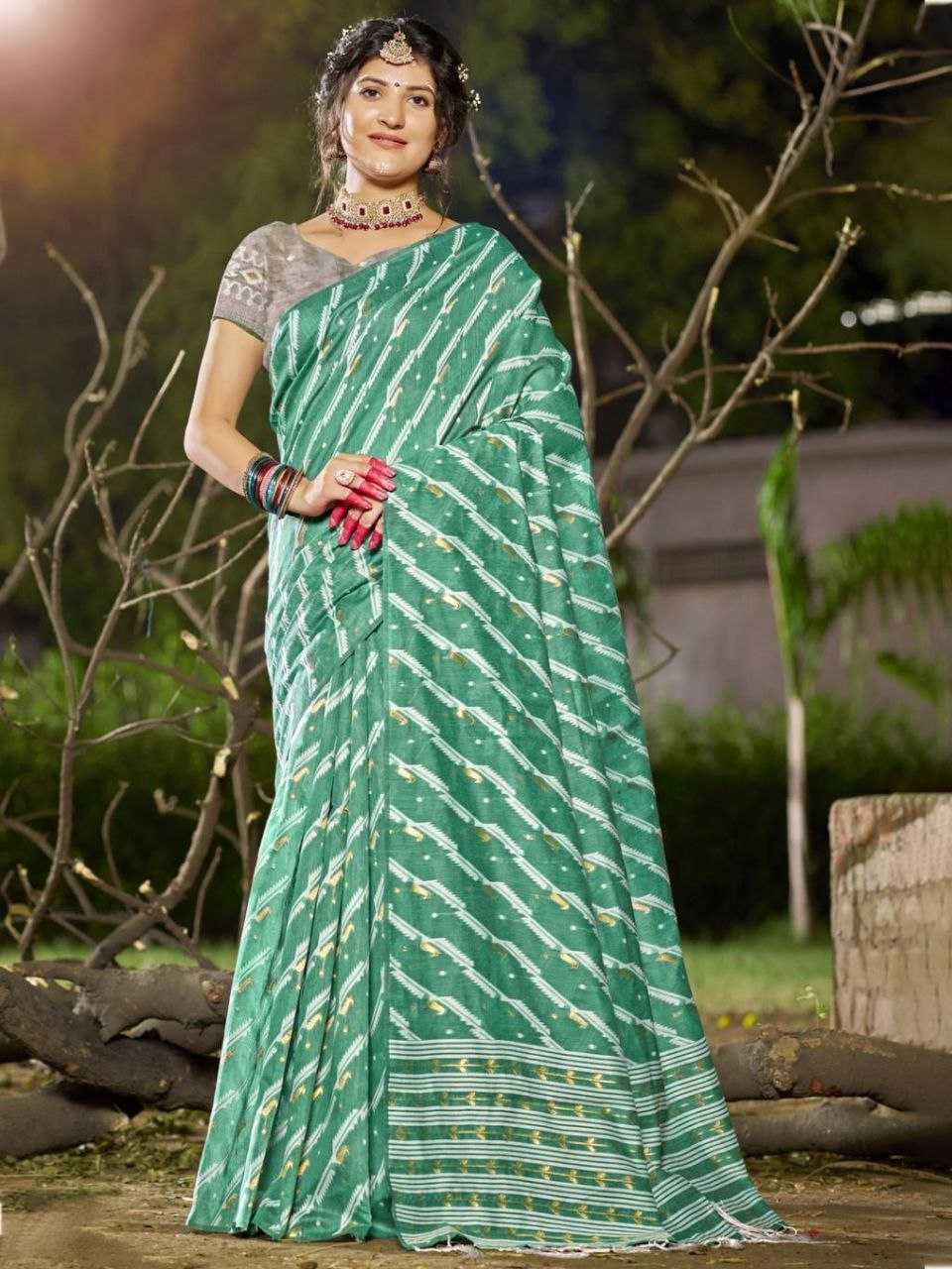 YNF COTTON BUNAWAT RIN195 VOL-02 CLOTHING BRANDS WHOLESALE SAREES MANUFACTURER- Kapda Export