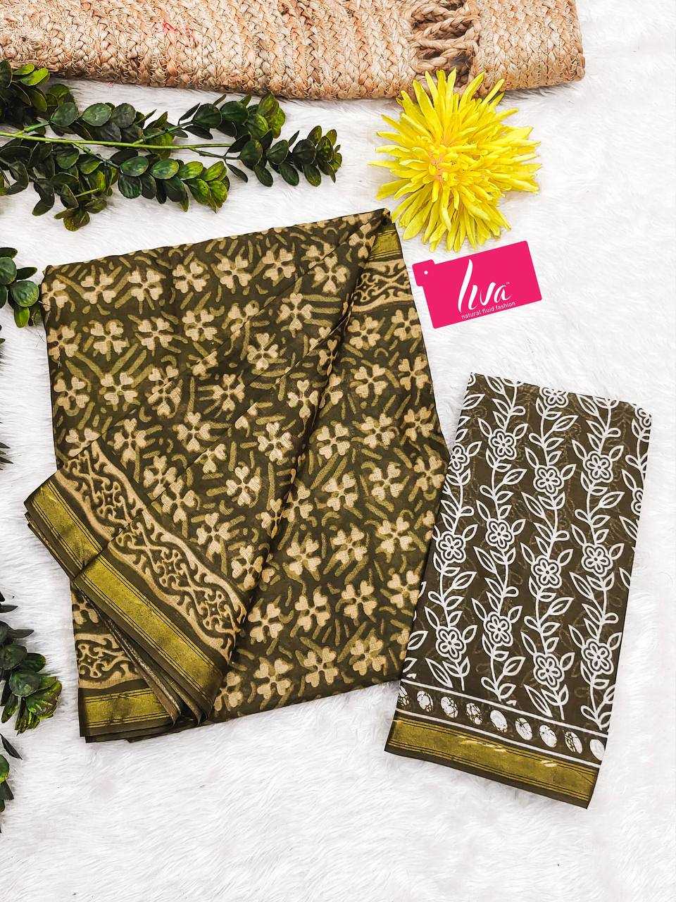 YNF COTTON KESH244 613 SAREES WHOLESALE PRINTED LADIES COTTON LINEN SAREES MANUFACTURER- Kapda Export