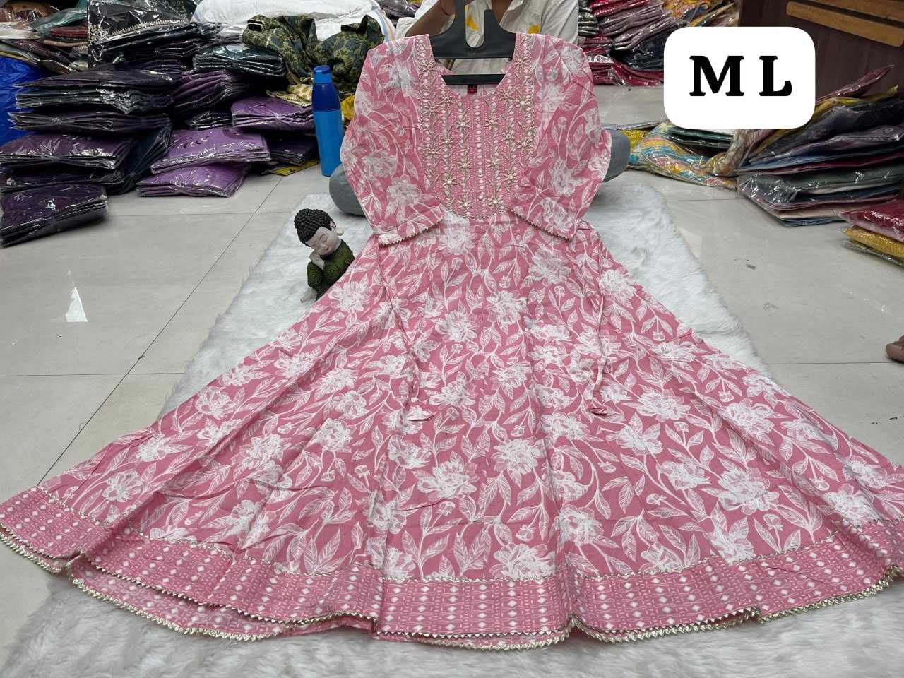 YNF COTTON KESH258 VDA40GOWNS WHOLESALE FANCY LONG PRINTED GOWNS MANUFACTURER- Kapda Export