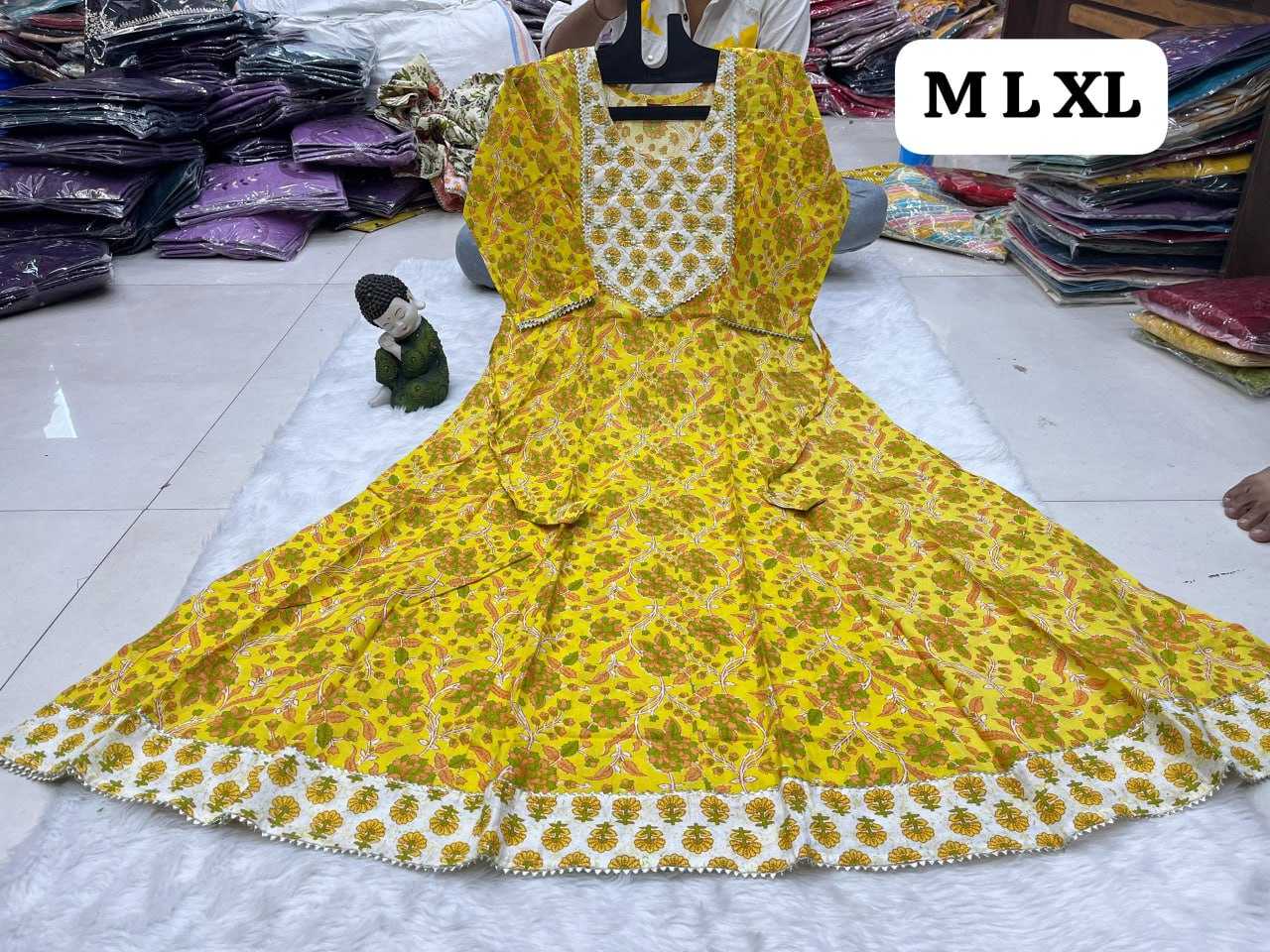 YNF COTTON KESH258 VDA40GOWNS WHOLESALE FANCY LONG PRINTED GOWNS MANUFACTURER- Kapda Export