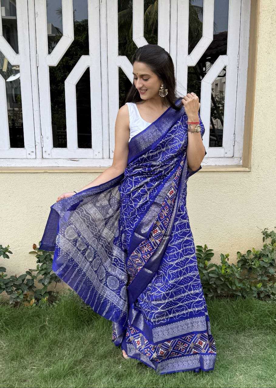 YNF COTTON SILK KESH117 RWC47 SAREES WHOLESALE SILK ZARI BORDER SILK COTTON FESTIVE BLUE SAREES MANUFACTURER- Kapda Export