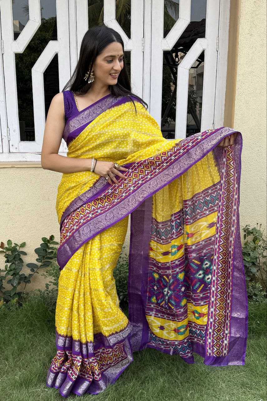 YNF COTTON SILK KESH117 RWC52 SAREES WHOLESALE HALDI OUTFITS COTTON BANDHANI YELLOW SAREES MANUFACTURER- Kapda Export