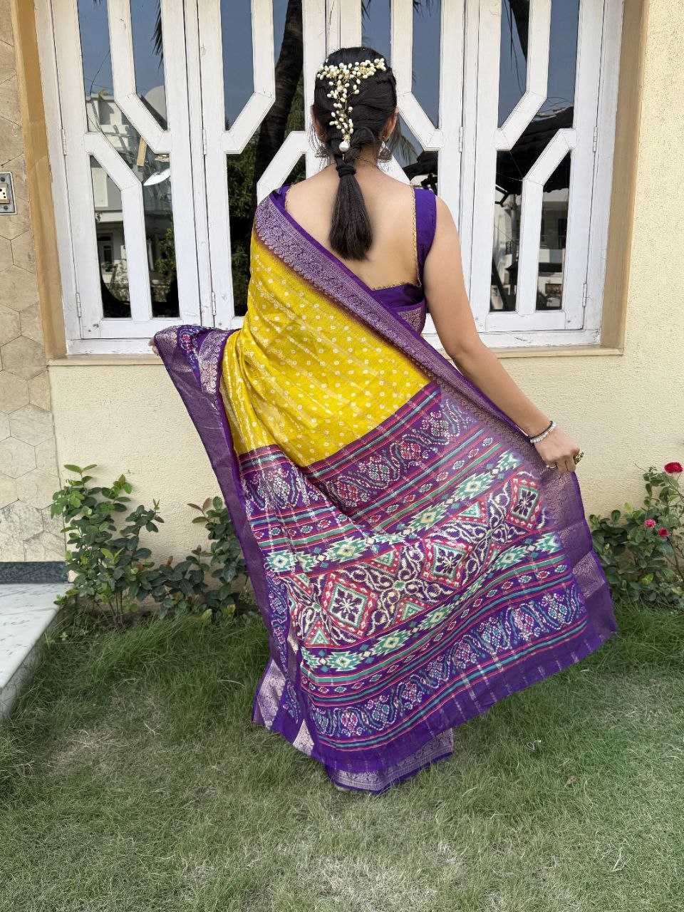 YNF COTTON SILK KESH117 RWC83 SAREES WHOLESALE COTTON BANDHANI JACQUARD SILK YELLOW SAREES MANUFACTURER- Kapda Export