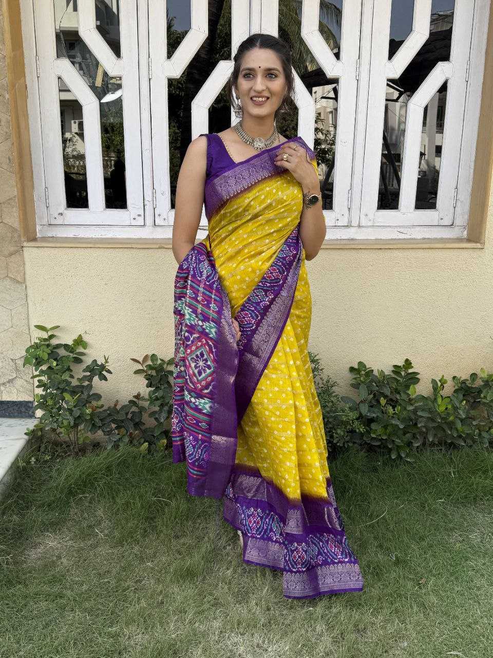 YNF COTTON SILK KESH117 RWC83 SAREES WHOLESALE COTTON BANDHANI JACQUARD SILK YELLOW SAREES MANUFACTURER- Kapda Export