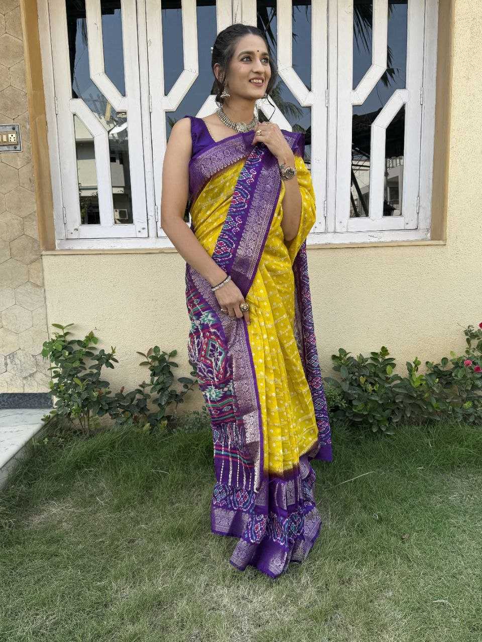 YNF COTTON SILK KESH117 RWC83 SAREES WHOLESALE COTTON BANDHANI JACQUARD SILK YELLOW SAREES MANUFACTURER- Kapda Export