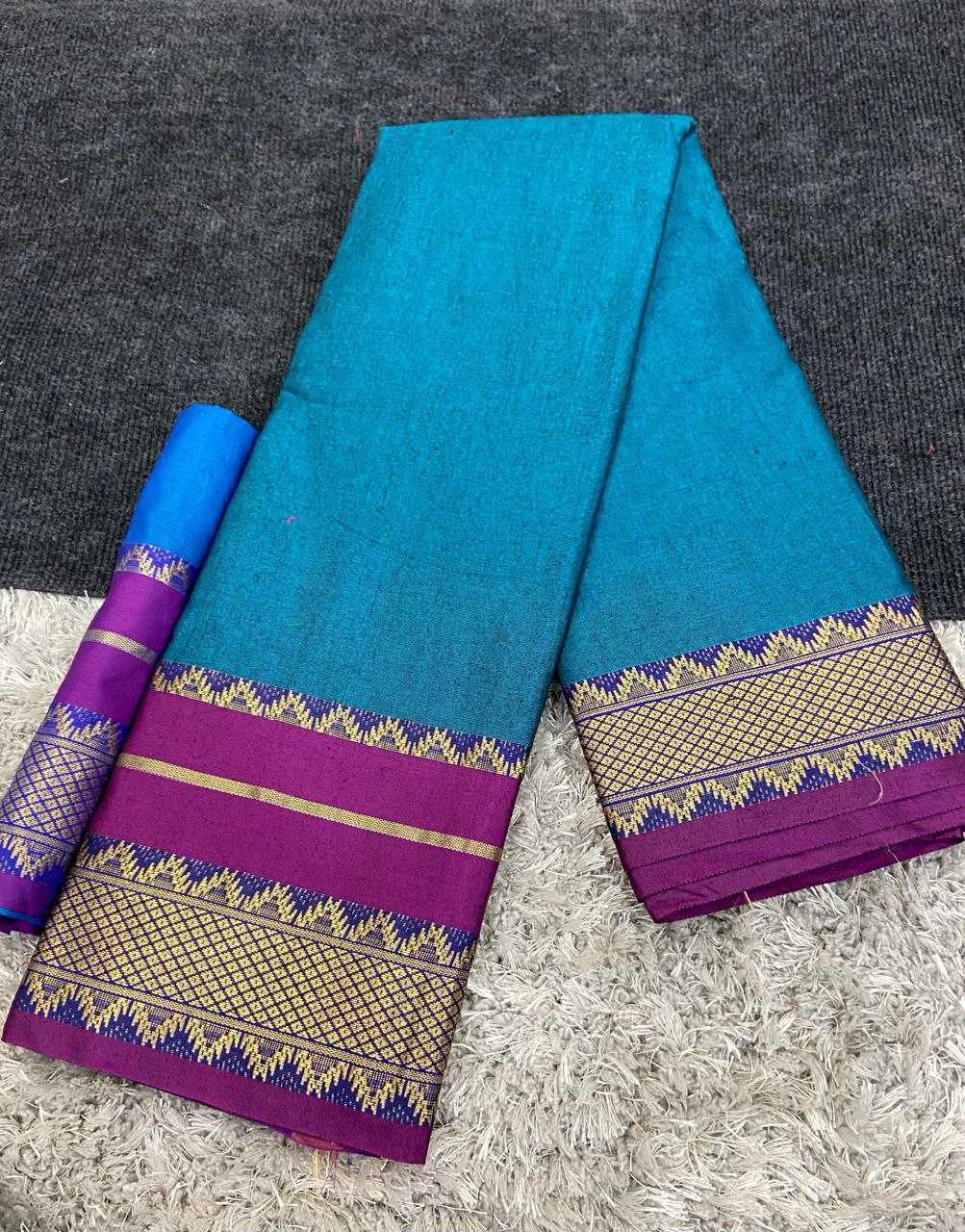 YNF COTTON SILK KESH245 RNF03 SAREES WHOLESALE JACQUARD ZARI BORDER COTTON SILK SAREES MANUFACTURER- Kapda Export