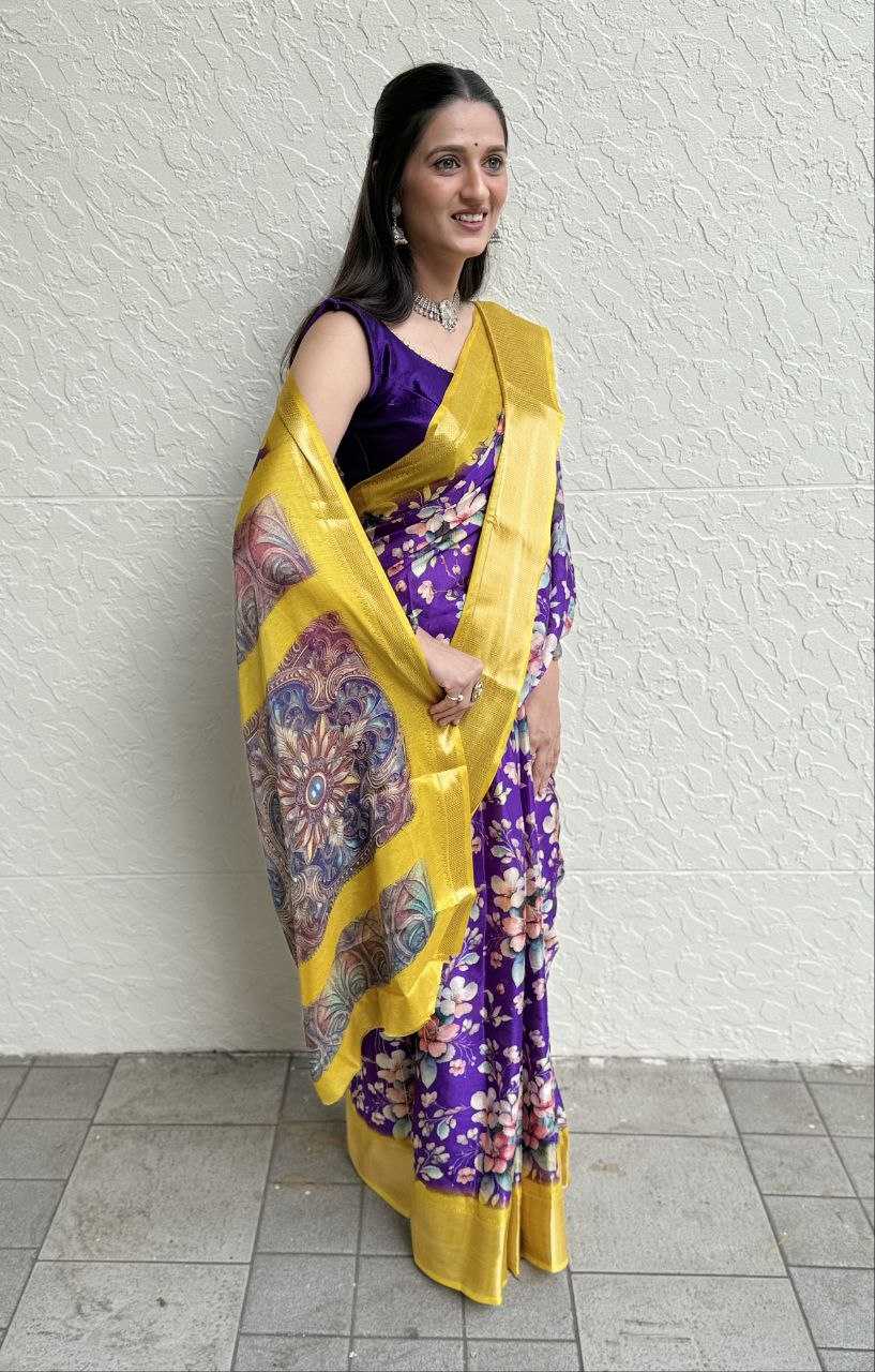 YNF DOLA SILK KESH117 RWC103 SILK SAREES WHOLESALE FESTIVAL SILK DOLA SILK ZARI BORDER SILK PRINTED SILK SAREES MANUFACTURER- Kapda Export