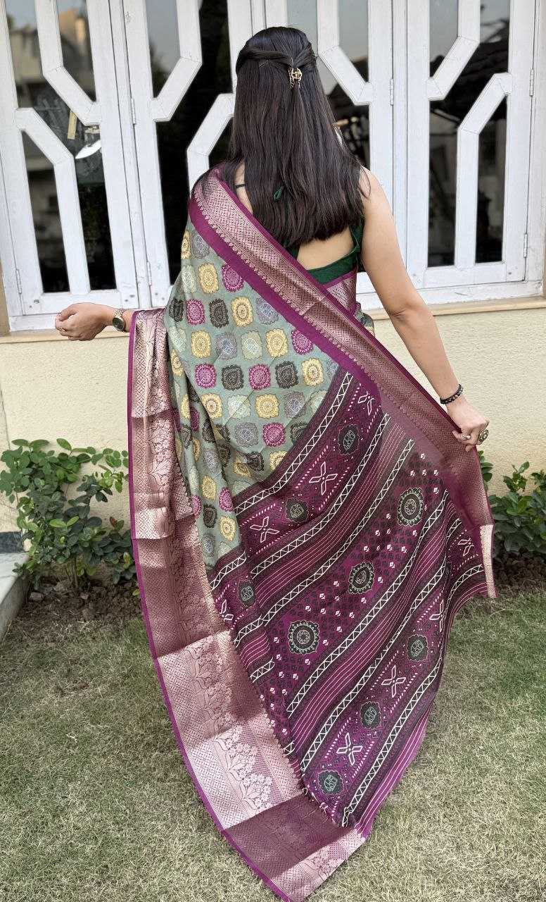 YNF DOLA SILK KESH117 RWC104 SILK SAREES WHOLESALE FESTIVAL SILK DOLA SILK ZARI BORDER SILK PRINTED SILK SAREES MANUFACTURER- Kapda Export