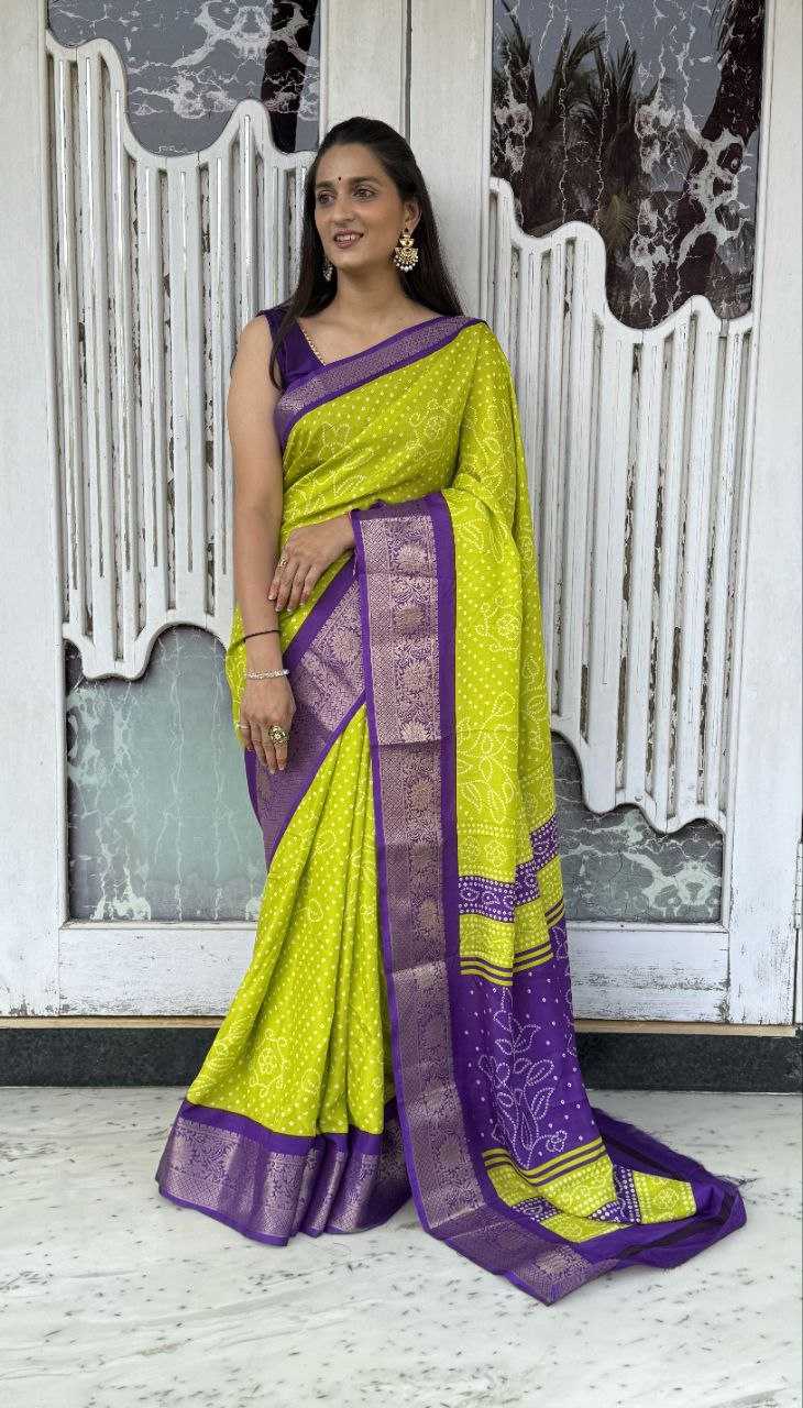 YNF DOLA SILK KESH117 RWC37 SILK SAREES WHOLESALE DOLA SILK ZARI BORDER SILK UNIFORM BANDHANI SAREES MANUFACTURER- Kapda Export