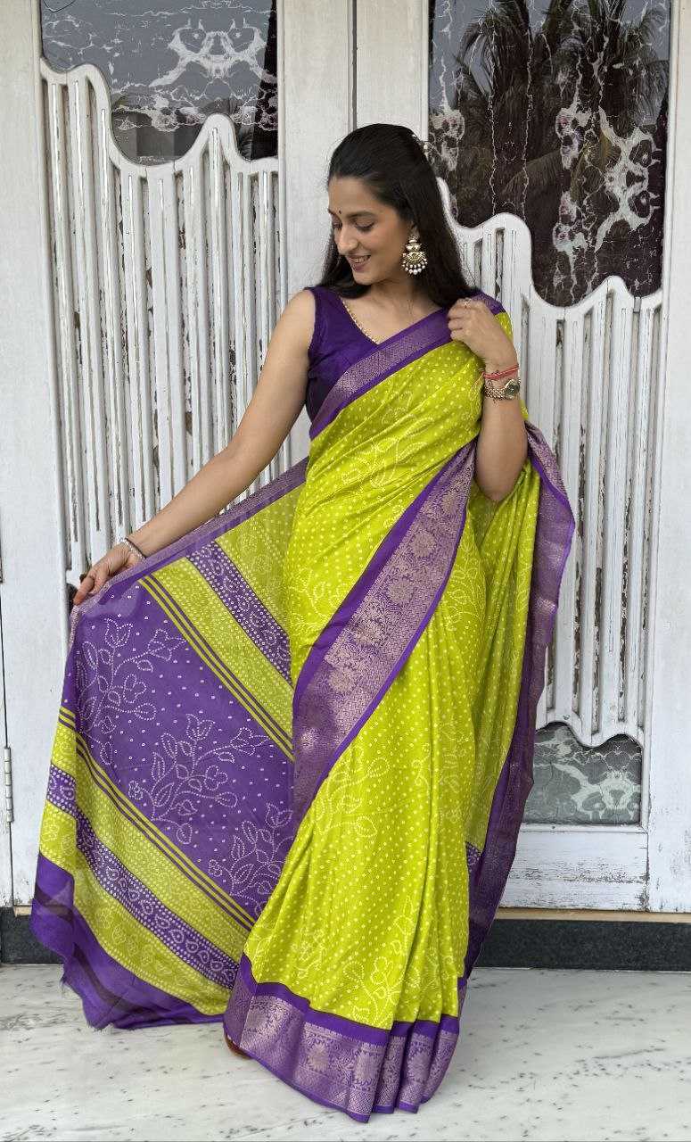 YNF DOLA SILK KESH117 RWC37 SILK SAREES WHOLESALE DOLA SILK ZARI BORDER SILK UNIFORM BANDHANI SAREES MANUFACTURER- Kapda Export