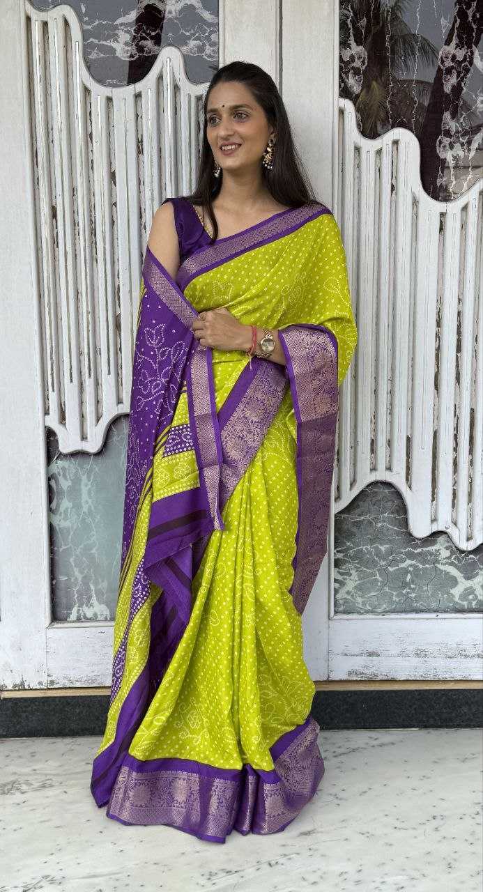 YNF DOLA SILK KESH117 RWC37 SILK SAREES WHOLESALE DOLA SILK ZARI BORDER SILK UNIFORM BANDHANI SAREES MANUFACTURER- Kapda Export