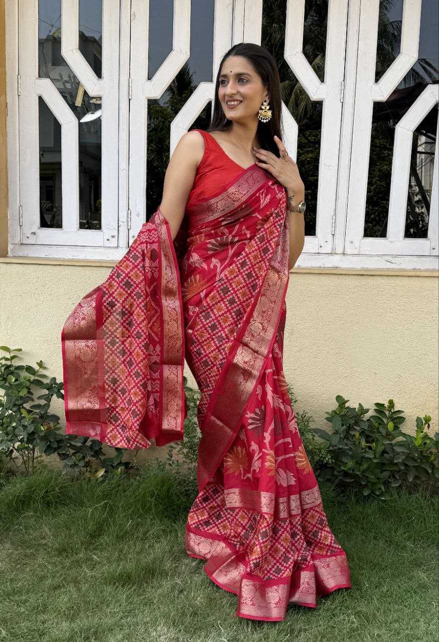 YNF DOLA SILK KESH117 RWC56 SILK SAREES WHOLESALE DOLA SILK ZARI BORDER SILK RED SAREES MANUFACTURER- Kapda Export