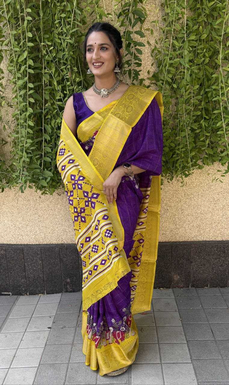 YNF DOLA SILK KESH117 RWC74 SILK SAREES WHOLESALE DOLA SILK PURE ZARI SILK PURPLE SILK SAREES MANUFACTURER- Kapda Export