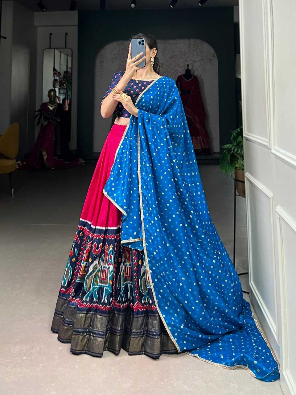 YNF DOLA SILK KESH134 1623 LEHENGAS WHOLESALE SILK TRADITIONAL PRINTED LEHENGAS MANUFACTURER- Kapda Export