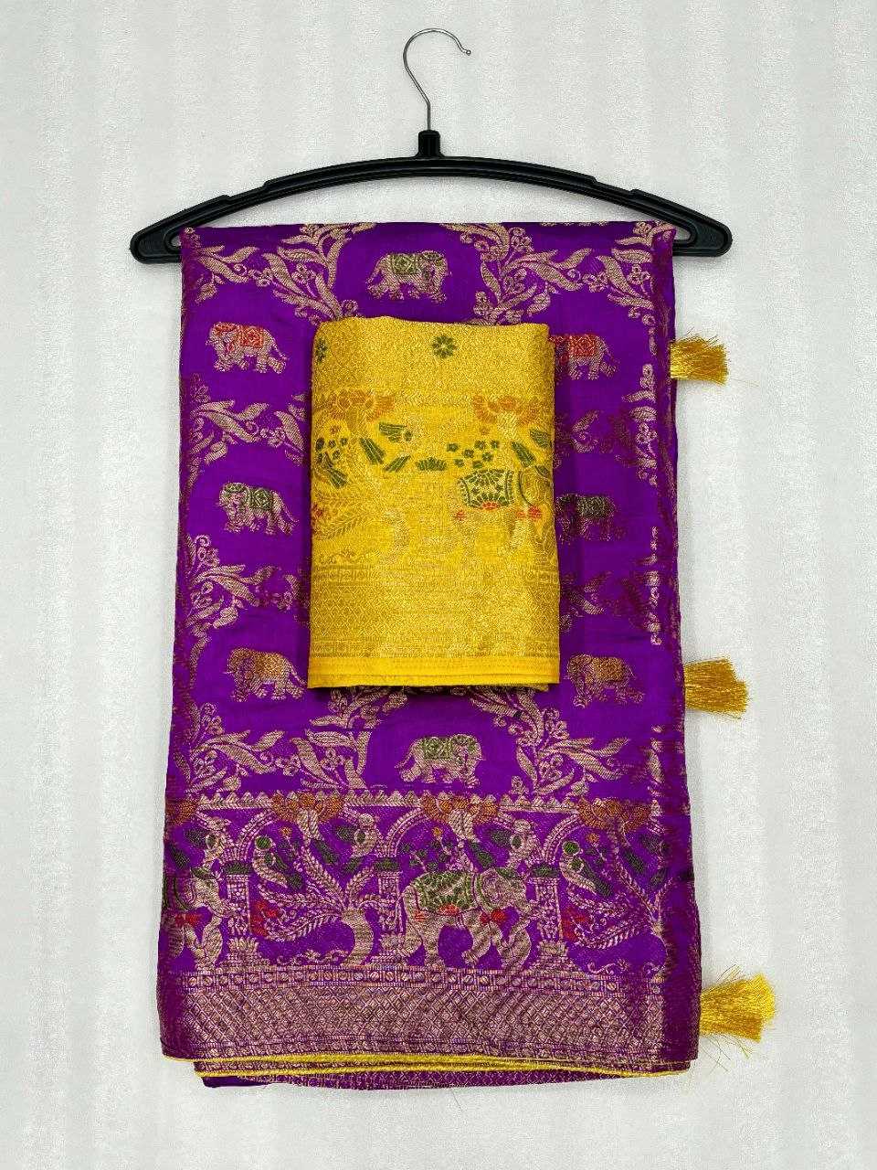 YNF DOLA SILK KESH213 RIN08 SILK SAREES WHOLESALE DOLA SILK ZARI BORDER SILK PURPLE WEDDING OUTFITS SAREES MANUFACTURER- Kapda Export