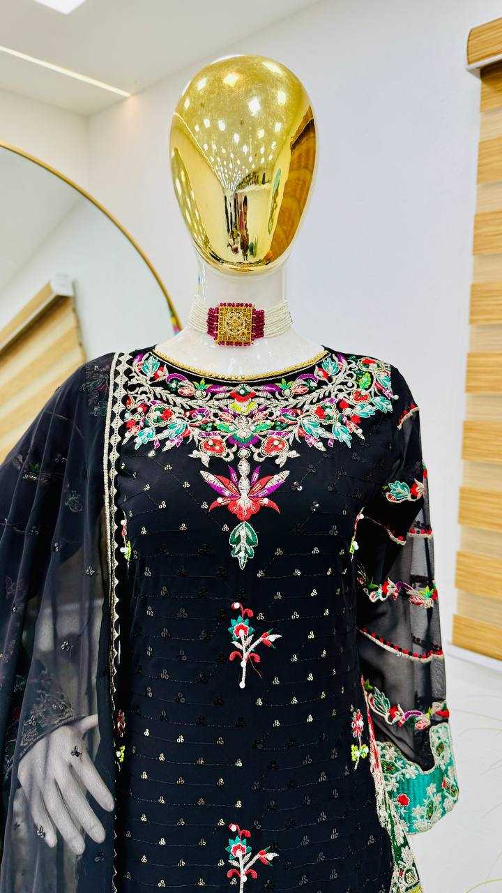 YNF FAUX GEORGETT KEKESH158 9003 SUITS & DRESSES WHOLESALE EMBROIDERED GEORGETTE LADIES WEDDING PAKISTANI SUITS MANUFACTURER- Kapda Export