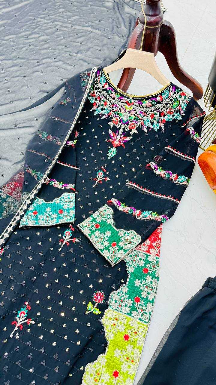 YNF FAUX GEORGETT KEKESH158 9003 SUITS & DRESSES WHOLESALE EMBROIDERED GEORGETTE LADIES WEDDING PAKISTANI SUITS MANUFACTURER- Kapda Export