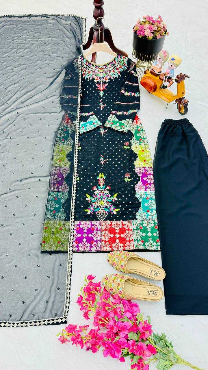 YNF FAUX GEORGETT KEKESH158 9003 SUITS & DRESSES WHOLESALE EMBROIDERED GEORGETTE LADIES WEDDING PAKISTANI SUITS MANUFACTURER- Kapda Export