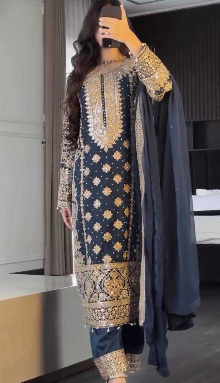 YNF FAUX GEORGETTE KESH121 1654 SUITS & DRESSES WHOLESALE EMBROIDERY GEORGETTE WEDDING LADIES PAKISTANI SUITS MANUFACTURER- Kapda Export