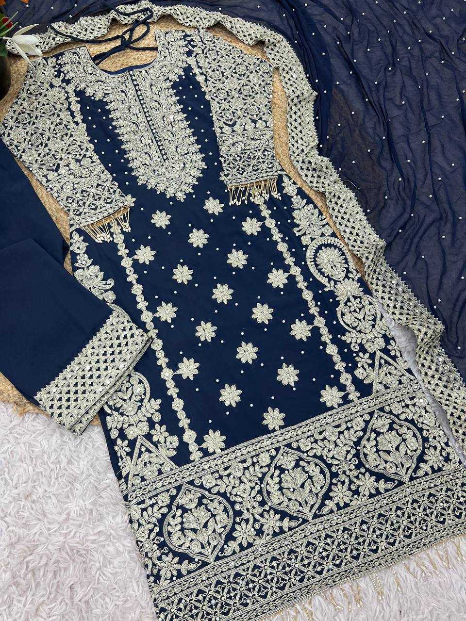 YNF FAUX GEORGETTE KESH121 1654 SUITS & DRESSES WHOLESALE EMBROIDERY GEORGETTE WEDDING LADIES PAKISTANI SUITS MANUFACTURER- Kapda Export