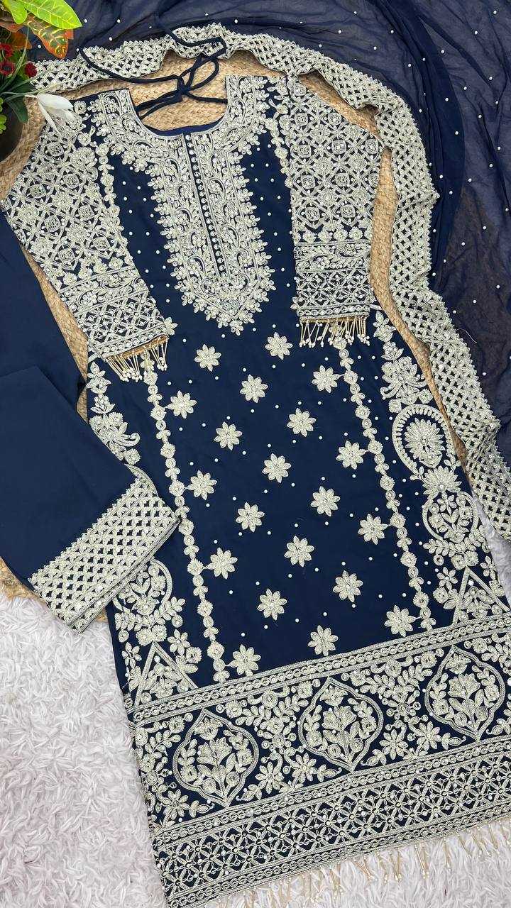 YNF FAUX GEORGETTE KESH121 1654 SUITS & DRESSES WHOLESALE EMBROIDERY GEORGETTE WEDDING LADIES PAKISTANI SUITS MANUFACTURER- Kapda Export