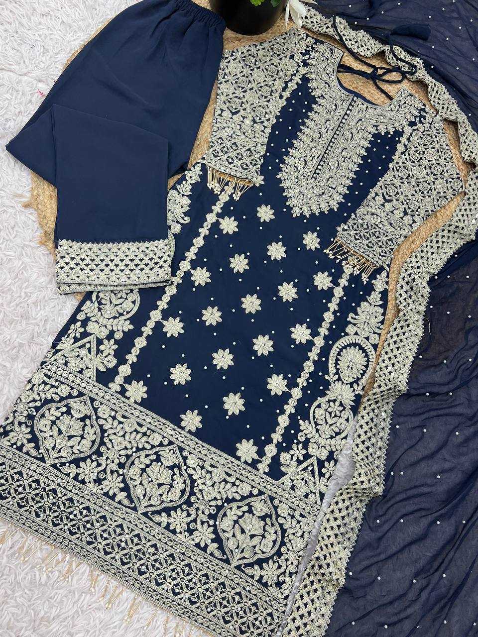 YNF FAUX GEORGETTE KESH121 1654 SUITS & DRESSES WHOLESALE EMBROIDERY GEORGETTE WEDDING LADIES PAKISTANI SUITS MANUFACTURER- Kapda Export