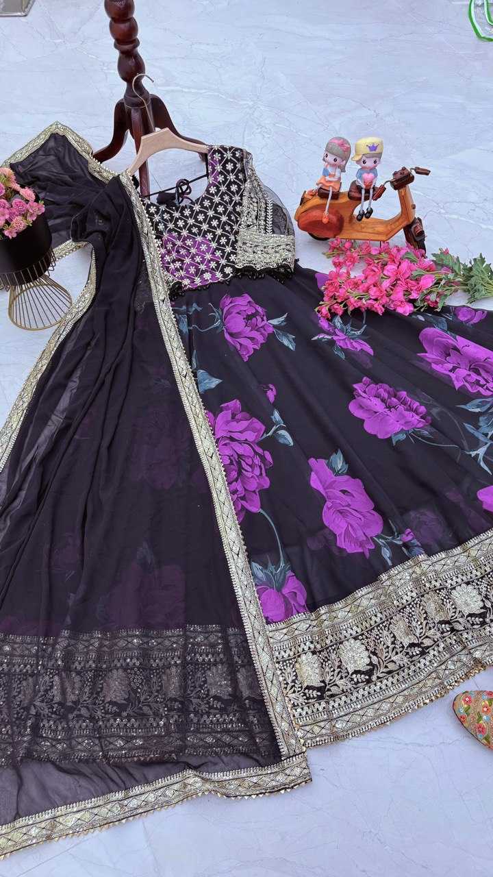 YNF FAUX GEORGETTE KESH158 10106 GOWNS WHOLESALE PURPLE GEORGETTE ANARKALI PRINTED GOWNS MANUFACTURER- Kapda Export